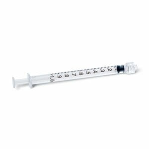 Exel 1cc Syringe Only with Luer Lock, Box of 100