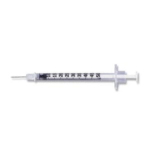 BD Lo-Dose Insulin Syringe, 0.5 mL, 31G x 5/16", U-100 Ultra-Fine Short Needle, 100/Bx