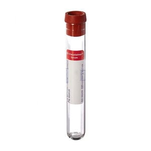 BD Vacutainer Hemogard Glass Blood Collection Tubes, No Additive, Red, 16x100mm, 10mL, 100/Bx