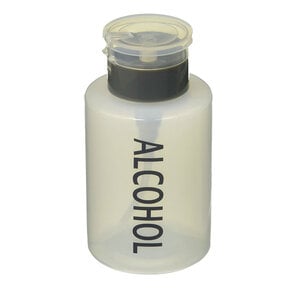 TECH-MED Alcohol Pump Dispenser Bottle, 9 oz, Clear, Unfilled