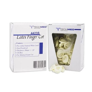 Tech-Med Latex Finger Cots, Small, Non-Powdered, 144/Box