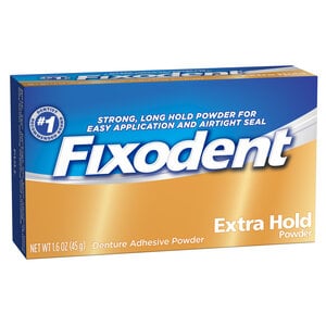 Fixodent Extra Hold Denture Adhesive Powder, 1.6 oz, Case of 24