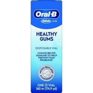 Oral-B Glide Healthy Gums Floss, Disposable Vial Dispenser, 160m, Unflavored