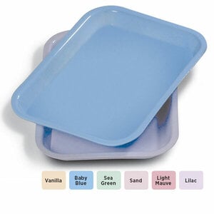 Plasdent Spectrum Flat Mini Setup Tray, Size F, Sea Green, 9-1/2" x 6-1/2" x 7/8"