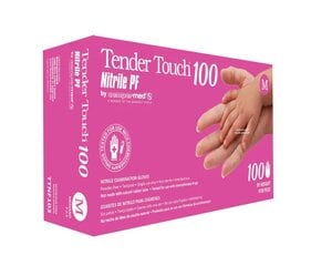 SemperCare Tender Touch Nitrile Exam Gloves, Powder Free, Textured, Medium, Purple, 100/Box
