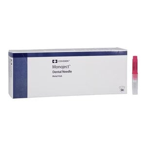 Monoject 401 Metal Hub Dental Needles, 25 Gauge, Short, 100/Box