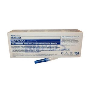 Monoject 401 Metal Hub Needle, 30 Gauge Short, Sterile, 100/Box