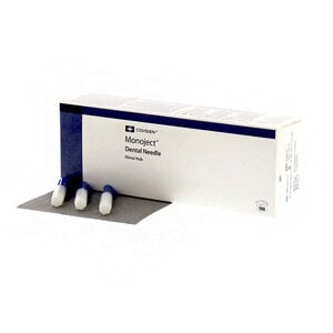 Monoject 401 Metal Hub Dental Needle, 30 Gauge Extra Short, Sterile, 100/Box