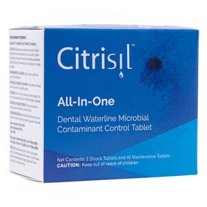 Citrisil® White All-In-One Waterline Maintenance Tablets, 0.7-1 Liter, 50/Box (48 Maintenance + 2 Shock), C50-W