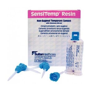 SensiTemp Resin Noneugenol Temporary Cement Cartridge Refill with 15 Mix Tips