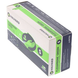 FLEXAPRENE® Chloroprene Exam Gloves, Powder-Free, Green, Small, 200/Box, 44793