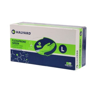 Halyard Flexaprene Green Powder-Free Exam Gloves, Large, 200/Box