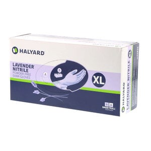 Halyard Lavender® Nitrile Exam Gloves, Powder-Free, Latex-Free, Extra Large, 250/Box