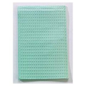 Tidi Products Polyback Towel, 3-Ply, 13" x 18", Green, 500/Case