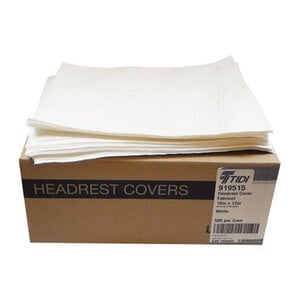 Tidi Products FABRICEL Headrest Covers, Deluxe, 15" x 11.5", White, Box/500