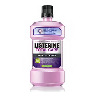 Listerine Total Care Zero Anticavity Mouthwash, Alcohol-Free, Fresh Mint, 1 Liter Bottle, 6/Case