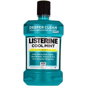Listerine Cool Mint Antiseptic Mouthwash, 1.5 L Bottles, 6/Case