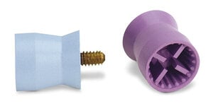 Young Petite Web LF Prophy Cups, Webbed Screw Type, Soft, Purple, Latex-Free, 720/Bg