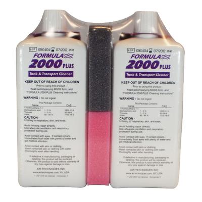 Air Techniques Formula 2000 Plus Tank and Transport Cleaner Twin Pack, 2 x 1L Bottles with Accessories, 43945