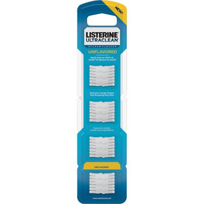Listerine Ultraclean Access Disposable Snap-On Flosser Head Refills, Unflavored, 48 Blister Packs (28 Refills Each)