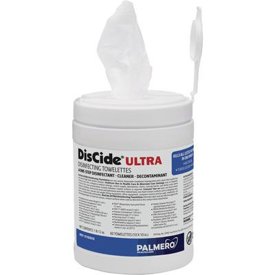 DisCide® ULTRA Towelettes, Disposable, Hospital-Grade, 10.5" x 10", 60/Canister, 10DIS