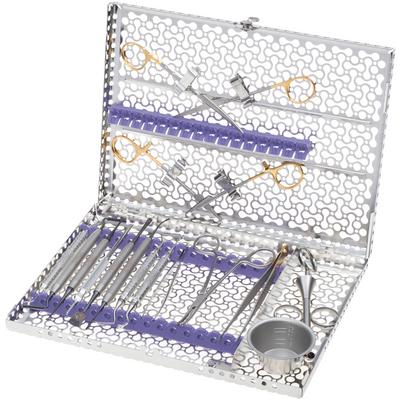 Hu-Friedy Black Line Keys Socket Grafting Kit, 16-Piece Stainless Steel Instrument Kit with IMS Infinity Series Cassette
