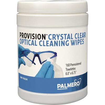 ProVision® Crystal Clear Optical Cleaning Wipes, 6" x 6 3/4", 160/Canister