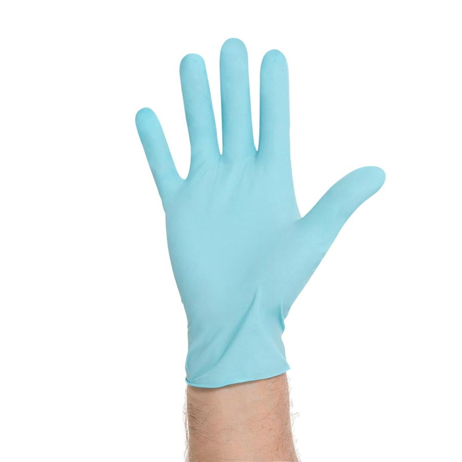 Halyard SAFESKIN Blue Nitrile Exam Gloves, X-Small, Powder-Free, 100/Box, 53100