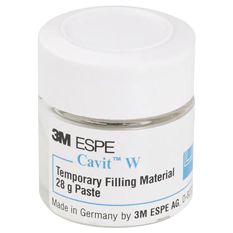 Cavit-W Temporary Filling Material, Medium Set, White, Self-Cure, 28 g Jar, 1/Pk, 44130