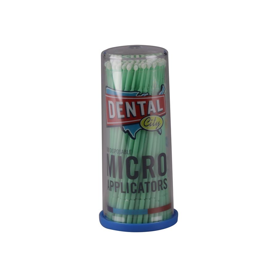 Dental City Disposable Micro Applicators, Regular Green, 100/Tube