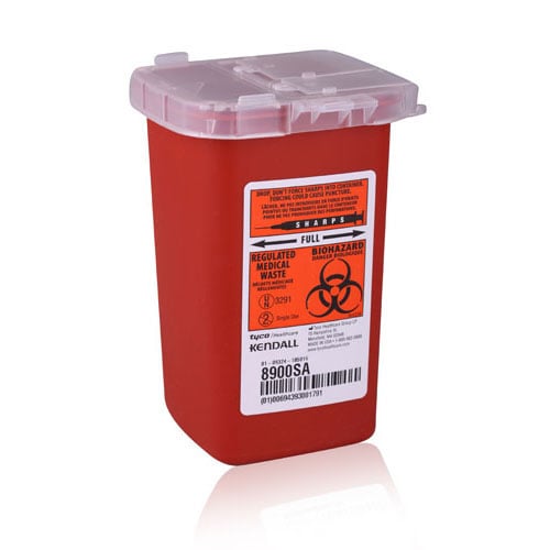 Oak Ridge Products Sharps 1Qt Red Container