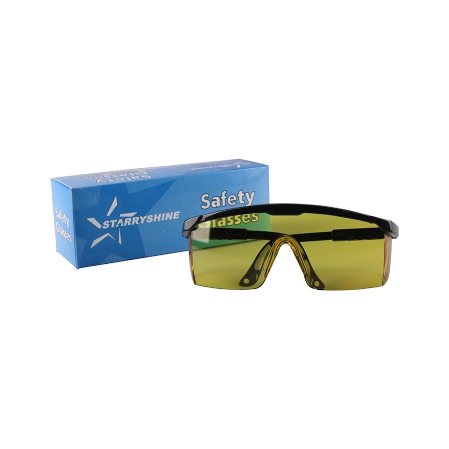 Starryshine Safety Glasses, Black Frame & Yellow Lens