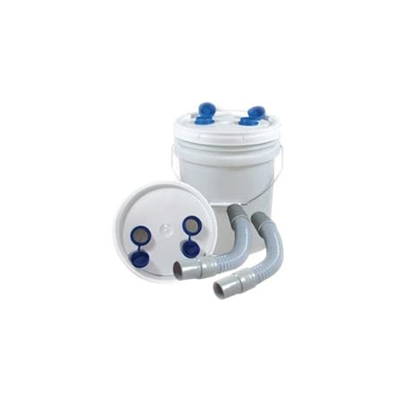 Tiger's Plastics Disposable Plaster Trap Complete, 3.5 Gallon, with Sealed Lid, Fittings & Hose, DPT-3C