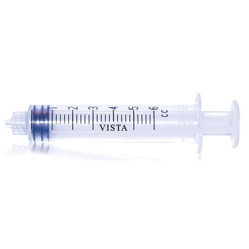 Plastcare USA Luer Lock Endo Syringe, 6cc, 100/Box