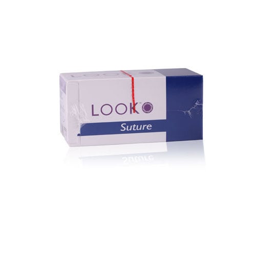 Look PolySyn (PGA) Violet Braided Suture, Size 1, 27" (70 cm), T-8 Tapered Point 26 mm Needle, 1/2 Circle, 12/Box