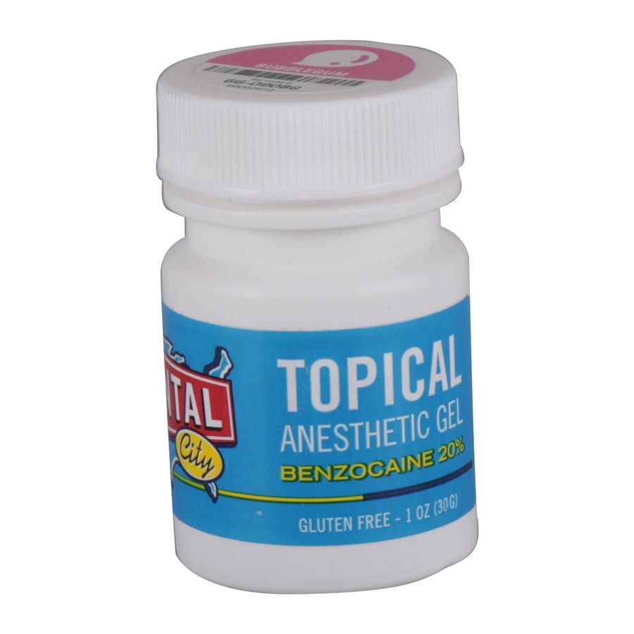 Dental City 20% Benzocaine Topical Anesthetic Gel, Bubblegum, 1 oz