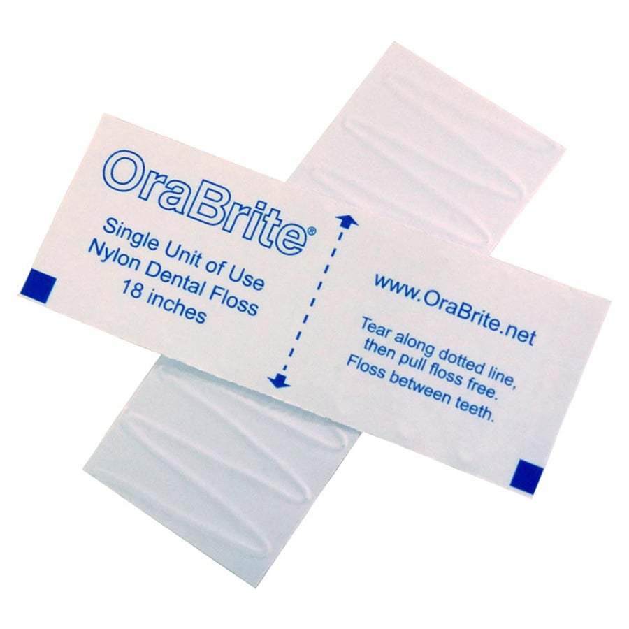 Floss & Go Single-Use Mint PTFE Dental Floss, 18", 1000/Box, 30002