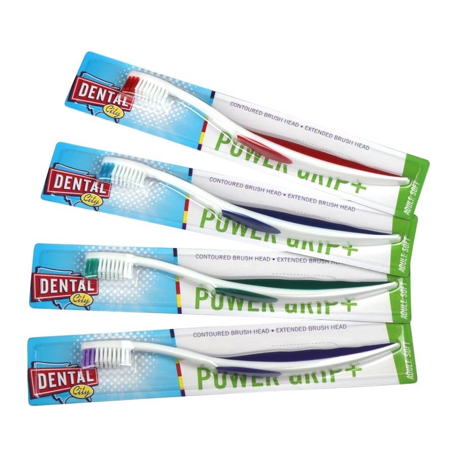 Dental City Power Grip+ Soft Toothbrush, Compact Head, 72/Case, 15267