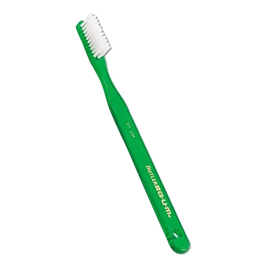 Sunstar GUM Classic Adult Toothbrush, Compact Soft, Slender 3-Row, 12/Pack, 311PC