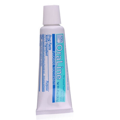 OraLine Fluoride Toothpaste, Mint, 0.85 oz Tube, 144/Pack