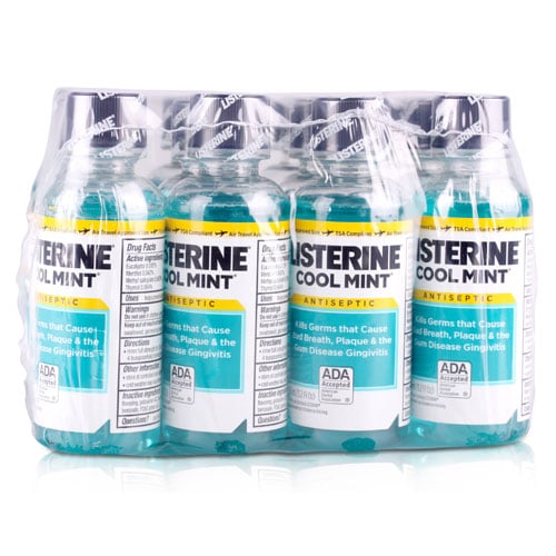 Listerine Cool Mint Mouthwash, 3.2 oz Bottle, 24/Case, 42795