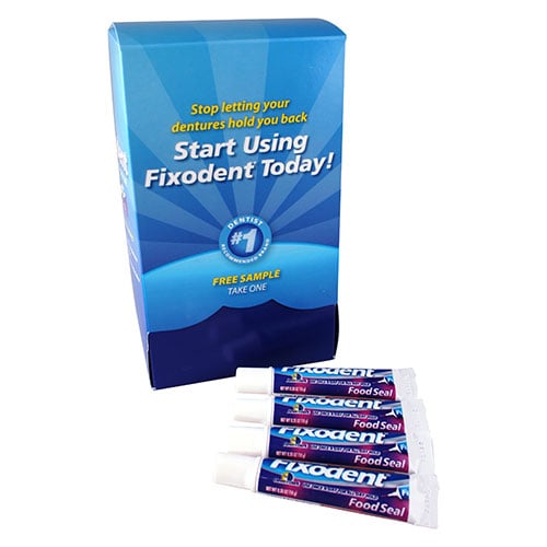 Fixodent Professional Denture Adhesive Cream Patient Sample, 0.35 oz. Tube, 50/Box, 80717506