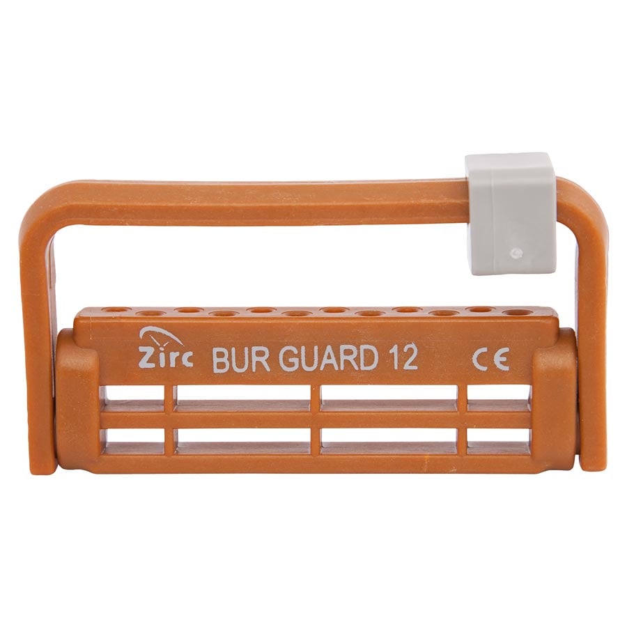 Zirc Steri-Bur Guard 12-Hole Bur Holder, Copper, Adjustable & Sterilizable, 50Z406U