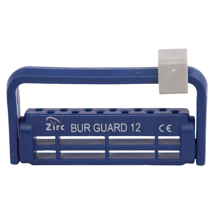 Zirc Steri-Bur Guard 12-Hole Bur Holder, Midnight Blue, Adjustable & Sterilizable, 50Z406T