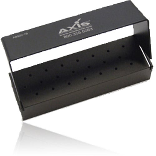 Axis 22-Hole HP Bur Block, Black Anodized Aluminum, Autoclavable, AB920-1B