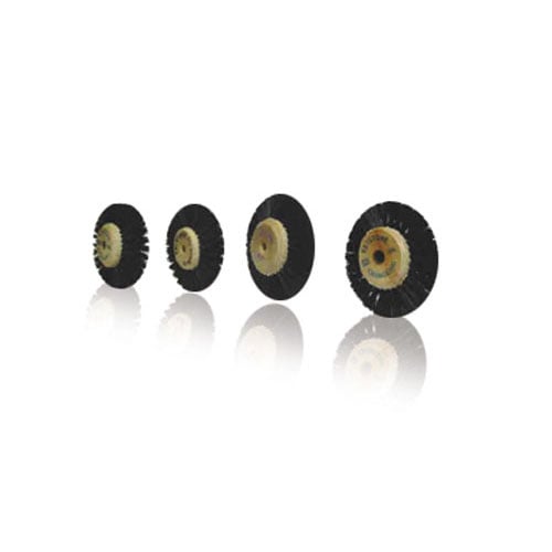 Keystone Industries Lathe Brush #B25, 3-Row Upright Bristle, Wood Hub, 12/Pack, 1170140