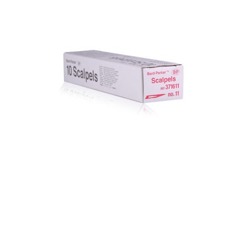 Bard-Parker Disposable Sterile Scalpel with #11 Stainless Steel Blade, Box of 10, 371611