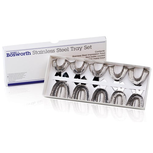Keystone Bosworth #16 Pedo/Ortho Solid Upper Full-Arch Stainless Steel Impression Tray, 0921721