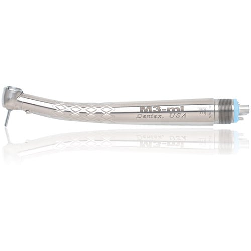 Microtech Dentex Mini Triple Port High Speed Handpiece, Push Button, 3-Port Water, Fixed End, M3-ML