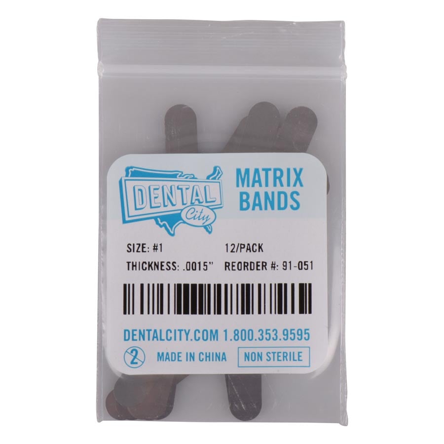 Choice Tofflemire Type Matrix Bands #2, .002" Thick, 12/Pack